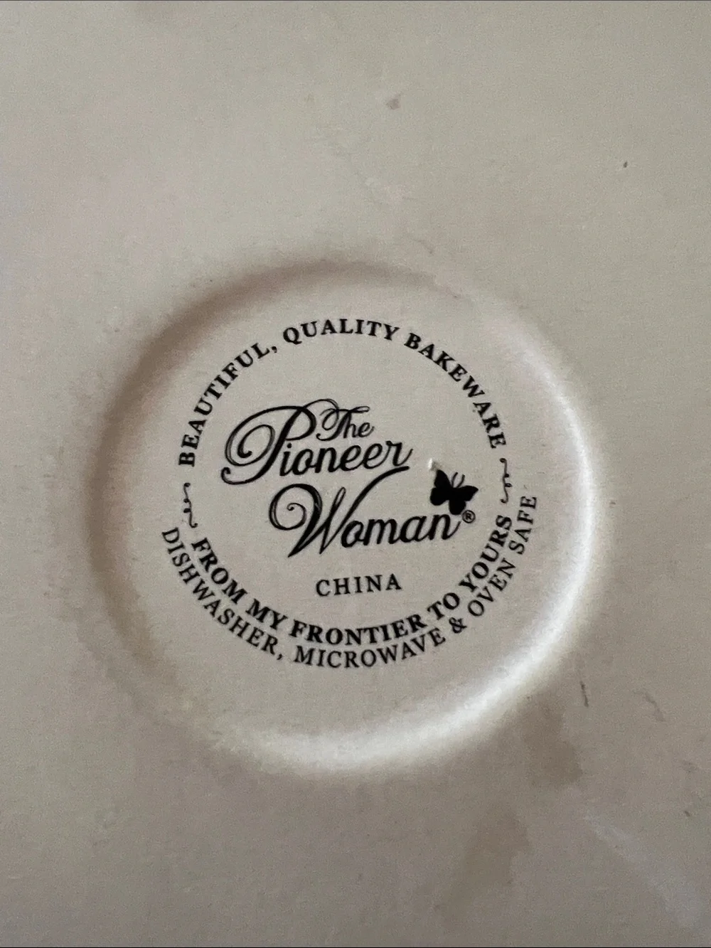 The Pioneer Woman Blue Floral Ruffled stoneware Ceramic 9 inch Pie Dish